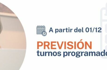Previsión atenderá con turnos programados desde diciembre